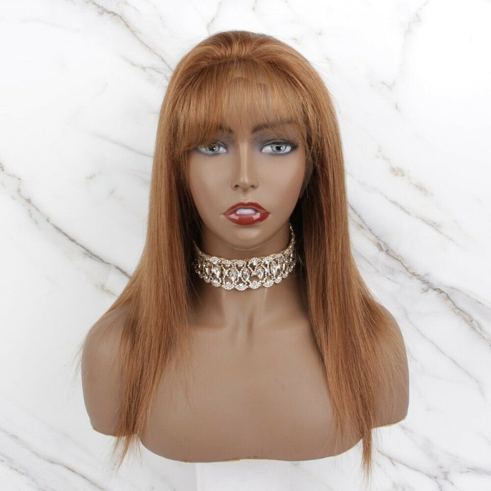 100% Human Hair TRANSPARENT Lace Front Wig 18"